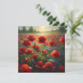 夏かわいらしの日に赤いポピー畑 (スタンド正面)