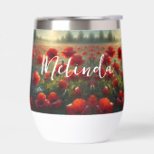 夏かわいらしの日に赤いポピー畑 (左面)