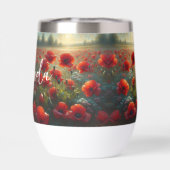 夏かわいらしの日に赤いポピー畑 (背面)