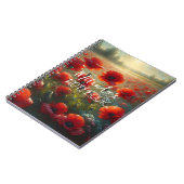 夏かわいらしの日に赤いポピー畑 ノートブック (左側)