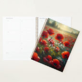夏かわいらしの日に赤いポピー畑 プランナー手帳 (ディスプレー)