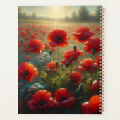 夏かわいらしの日に赤いポピー畑 プランナー手帳 (裏面)