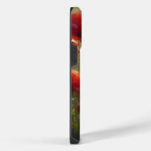 夏かわいらしの日に赤いポピー畑 iPhoneケース (右側面)