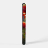 夏かわいらしの日の赤いポピー畑モノグラムの iPhone 15ケース (右側面)