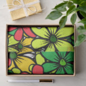 夏かわいらしの花の明るいグループ 薄葉紙 (ギフト)