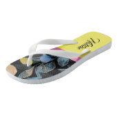 夏かわいらしデザインモノグラムカラフル水色 ビーチサンダル (アングル)