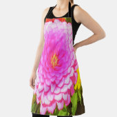 夏かわいらし園のピンクの丸《植物》百日草 エプロン (インサイチュ)