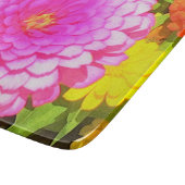 夏かわいらし園のピンクの丸《植物》百日草 カッティングボード (角)