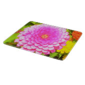 夏かわいらし園のピンクの丸《植物》百日草 カッティングボード (角)