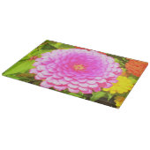 夏かわいらし園のピンクの丸《植物》百日草 カッティングボード (角)