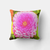 夏かわいらし園のピンクの丸《植物》百日草 クッション (裏面)