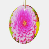 夏かわいらし園のピンクの丸《植物》百日草 セラミックオーナメント (右)