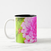 夏かわいらし園のピンクの丸《植物》百日草 ツートーンマグカップ (左)