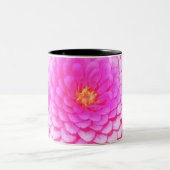 夏かわいらし園のピンクの丸《植物》百日草 ツートーンマグカップ (中央)