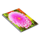 夏かわいらし園のピンクの丸《植物》百日草 ノートブック (右側)