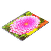 夏かわいらし園のピンクの丸《植物》百日草 ノートブック (左側)