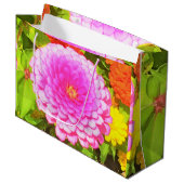 夏かわいらし園のピンクの丸《植物》百日草 ラージペーパーバッグ (正面アングル)