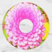 夏かわいらし園のピンクの丸《植物》百日草 ワイングラスタグ (裏面)