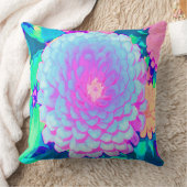 夏かわいらし園の紫とピンクの《植物》百日草 クッション (ブランケット)