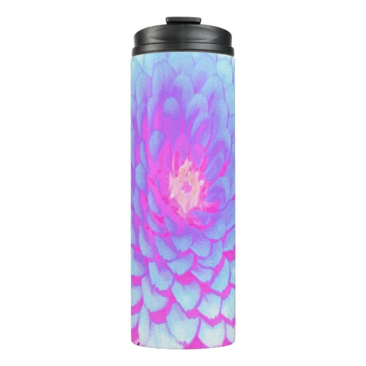 夏かわいらし園の紫とピンクの《植物》百日草 タンブラー (正面)