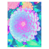 夏かわいらし園の紫とピンクの《植物》百日草 テーブルクロス (正面)