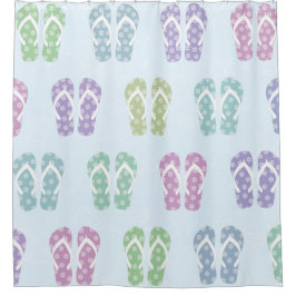 夏かわいらし数々の色フリップフロップ シャワーカーテン