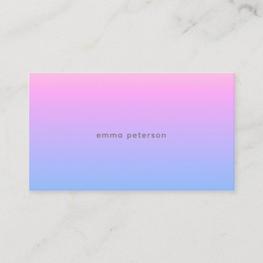 夏かわいらし日没グラデーション 名刺 (正面)