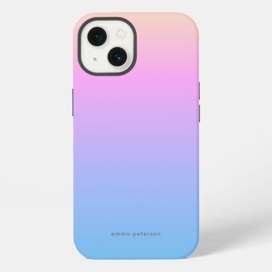 夏かわいらし日没グラデーション iPhoneケース (裏面)