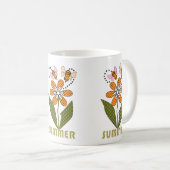 夏が好きなミツバチと私も大好き コーヒーマグカップ (正面右)