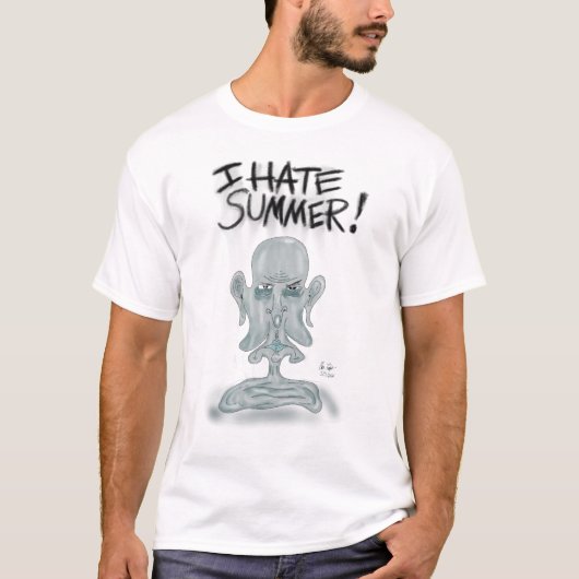 夏が嫌い! - 汗だく、溶ける Tシャツ (正面)