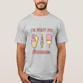 夏が楽しみな面白いアイスクリーム Tシャツ (正面)