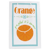 夏が終わって嬉しいオレンジ ミディアムペーパーバッグ (正面)