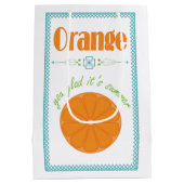 夏が終わって嬉しいオレンジ ミディアムペーパーバッグ (裏面)