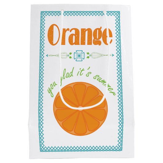 夏が終わって嬉しいオレンジ ミディアムペーパーバッグ (裏面)