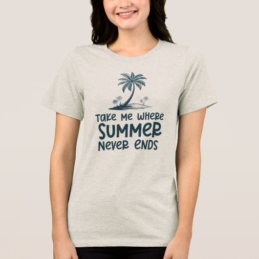 夏が終わらない場所に連れてって トライブレンドＴシャツ (正面)