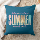 「夏が終わらない所に連れて行け」熱帯引用文 クッション (ブランケット)