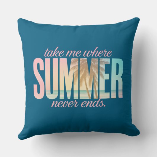 「夏が終わらない所に連れて行け」熱帯引用文 クッション (裏面)