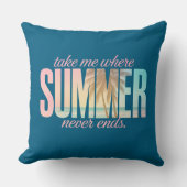 「夏が終わらない所に連れて行け」熱帯引用文 クッション (正面)