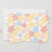 夏こけし人形 – かわいい芸者の誕生日パーティー 招待状 (裏面)