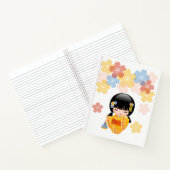 夏こけし人形 – 黄色い着物芸者ガール ノートブック (内部)