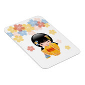 夏こけし人形 – 黄色い着物芸者ガール マグネット (右側)