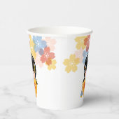 夏こけし人形 – 黄色い着物芸者ガール 紙コップ (右)