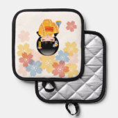 夏こけし人形 – 黄色い着物芸者ガール 鍋敷き (正面/裏面)