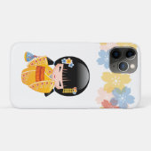 夏こけし人形 – 黄色い着物芸者ガール Case-Mate iPhoneケース (裏面(横))