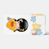 夏こけし人形 – 黄色い着物芸者ガール Case-Mate iPhoneケース (裏面 (横))