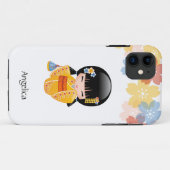 夏こけし人形 – 黄色い着物芸者ガール Case-Mate iPhoneケース (裏面(横))