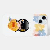 夏こけし人形 – 黄色い着物芸者ガール Case-Mate iPhoneケース (裏面 (横))