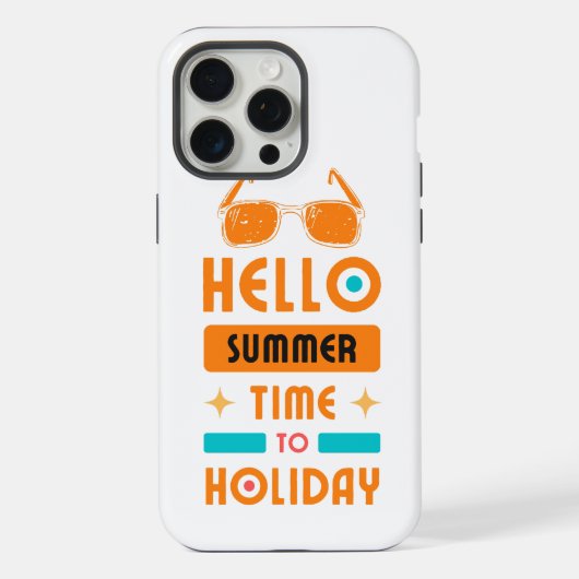 夏だね、休みだ！ iPhoneケース (裏面)