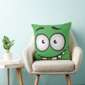 夏とおもしろい醜い顔緑 クッション (椅子)