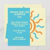 夏と春ブッククラブスケジュール&招待状 招待状 (正面/裏面)